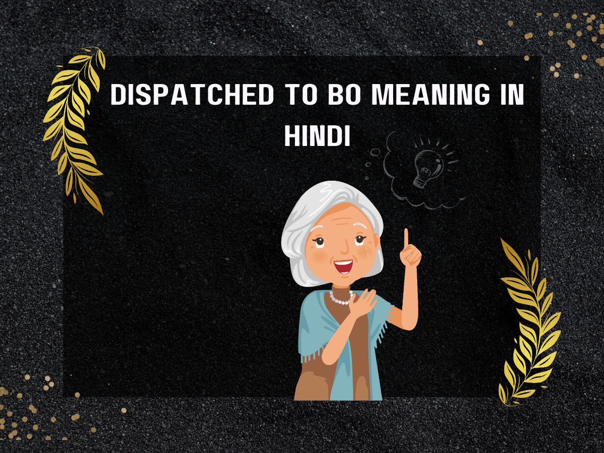 Dispatched to BO Meaning in Hindi
